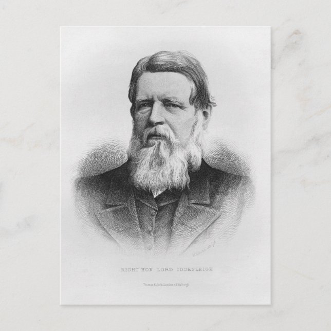 Portrait of Right Hon Lord Iddesleigh Postcard (Front)