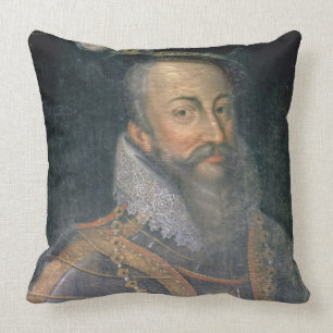 Portrait of Robert Dudley (1532-88) Earl of Leices Throw Pillow