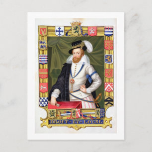 Portrait of Robert Dudley (c.1532-88) Earl of Leic Postcard