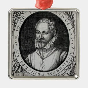 Portrait of Roland de Lassus Metal Ornament