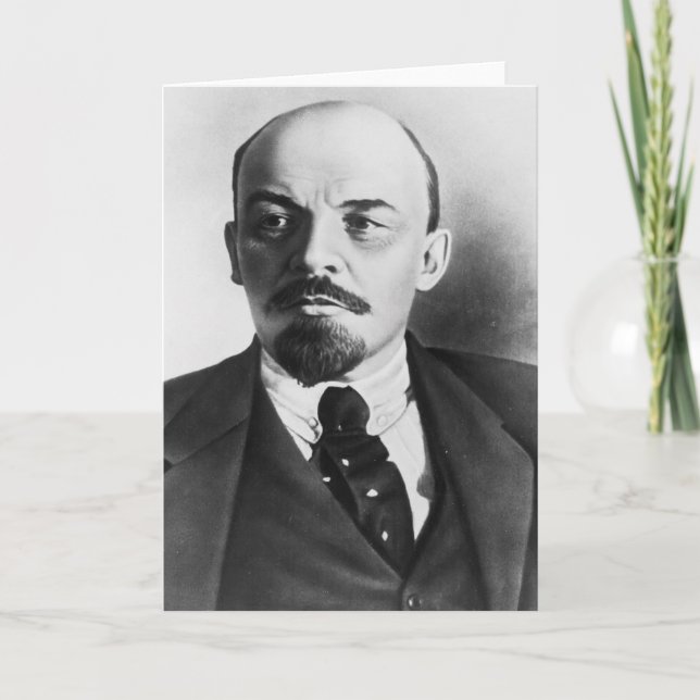 Portrait of Russian Vladimir Ilyich Lenin Card (Front)