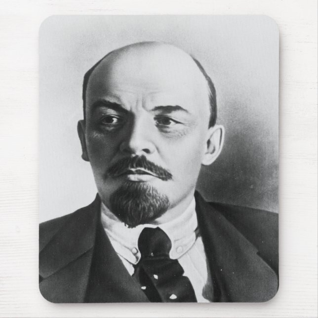 Portrait of Russian Vladimir Ilyich Lenin Mouse Pad (Front)