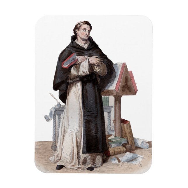 Portrait of Saint Bernard de Clairvaux Magnet (Vertical)