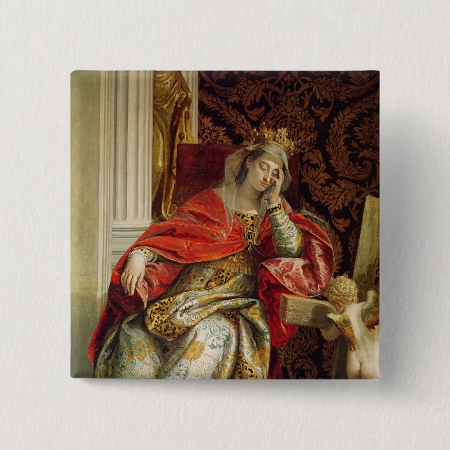 Portrait of Saint Helena 2 Inch Square Button (Front)