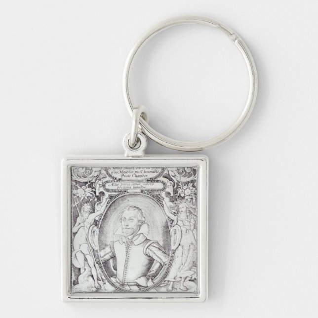 Portrait of Samuel Daniel Keychain (Front)