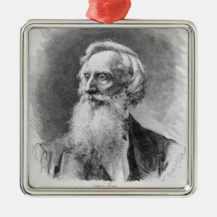 Portrait of Samuel Morse Metal Ornament