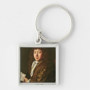 Portrait of Samuel Pepys 1666 Keychain
