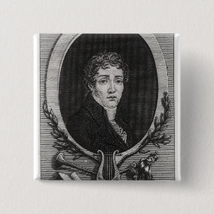 Portrait of Sebastian-Roch Nicolas 2 Inch Square Button