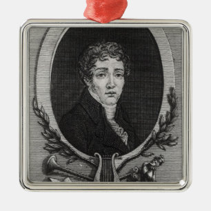 Portrait of Sebastian-Roch Nicolas Metal Ornament