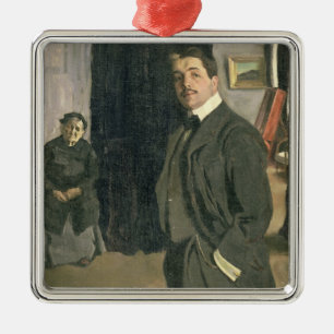 Portrait of Sergei Pavlovich Diaghilev Metal Ornament