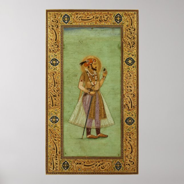 Portrait of Shah Jahan , 1631, Mughal Poster (Front)