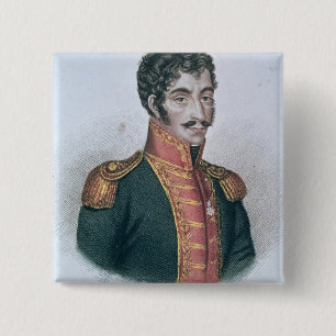 Portrait of Simon Bolivar 2 Inch Square Button