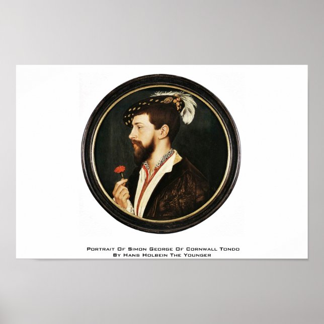 Portrait Of Simon George Of Cornwall Tondo Poster (Front)