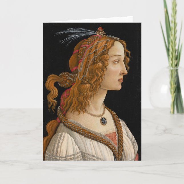Portrait of Simonetta Vespucci | Botticelli Card (Front)