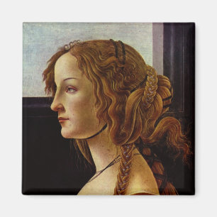 Portrait of Simonetta Vespucci by Botticelli Magnet