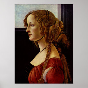 Portrait of Simonetta Vespucci by Botticelli Poster