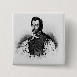 Portrait of Sir Francis Drake 2 Inch Square Button