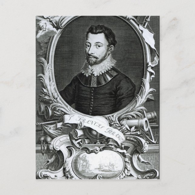 Portrait of Sir Francis Drake Postcard (Front)