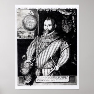 Portrait of Sir Francis Drake Poster