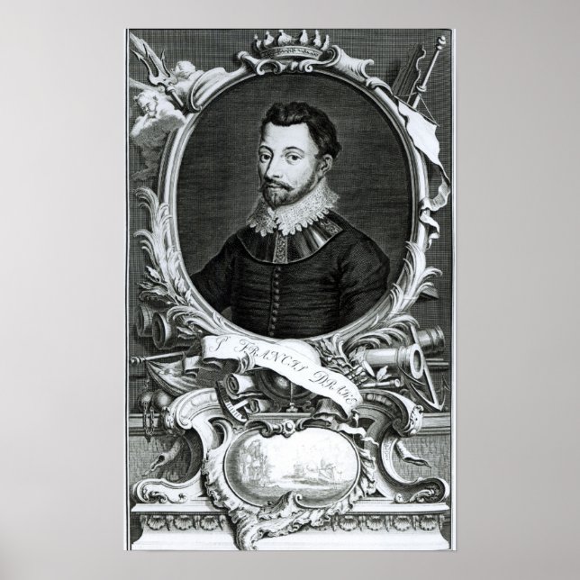 Portrait of Sir Francis Drake Poster (Front)
