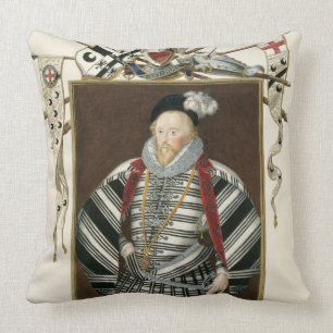 Portrait of Sir Henry Lee (1530-1610) from 'Memoir Throw Pillow