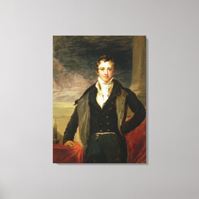 Portrait of Sir Humphry Davy Canvas Print (Front)