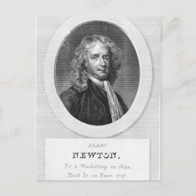 Portrait of Sir Isaac Newton Postcard (Front)
