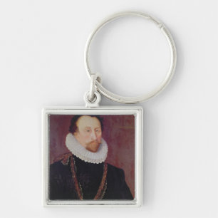 Portrait of Sir John Hawkins  1581 Keychain