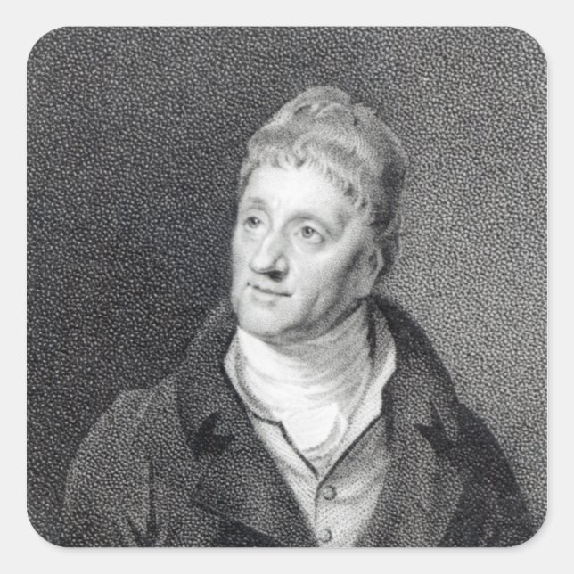 Portrait of Sir John Soane Square Sticker (Front)