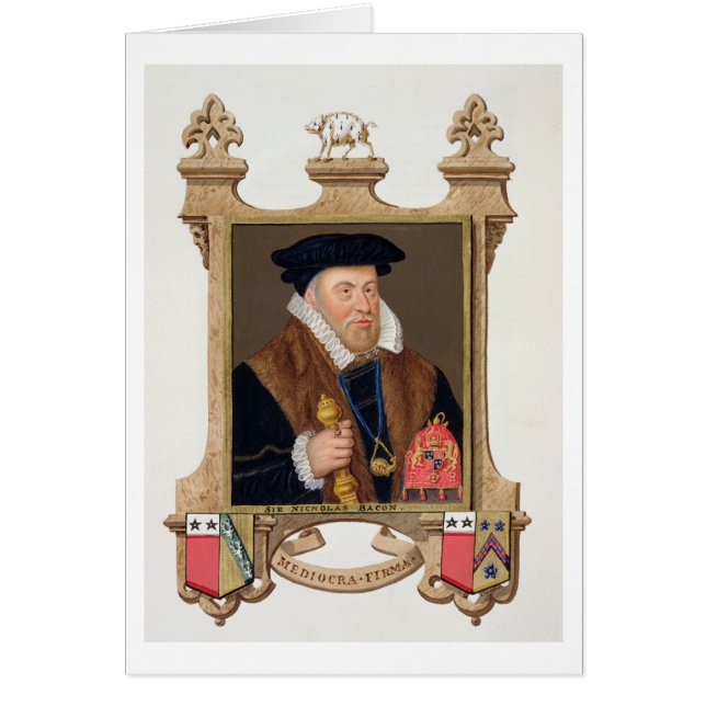 Portrait of Sir Nicholas Bacon (1509-79) from 'Mem (Front)