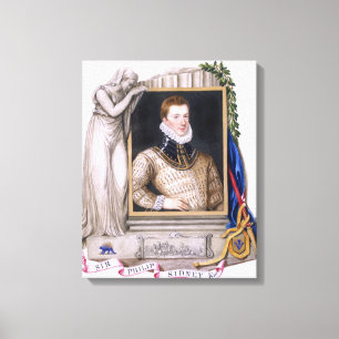 Portrait of Sir Philip Sidney (1554-86) from 'Memo Canvas Print