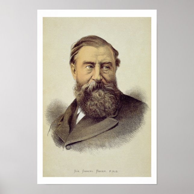 Portrait of Sir Samuel Baker (1821-93) (color lit Poster (Front)