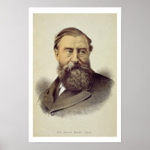 Portrait of Sir Samuel Baker (1821-93) (colour lit Poster