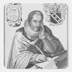Portrait of Sir Thomas Overbury Square Sticker