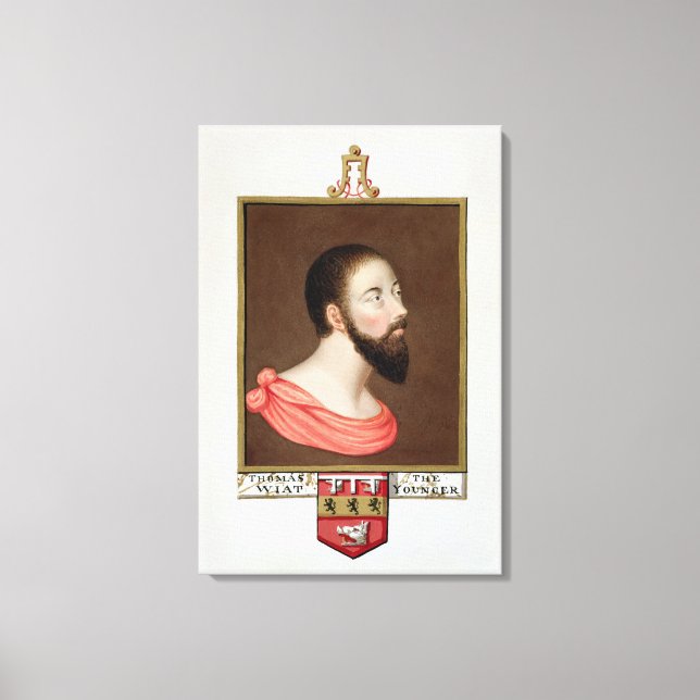 Portrait of Sir Thomas Wyatt the Younger (c.1521-5 Canvas Print (Front)