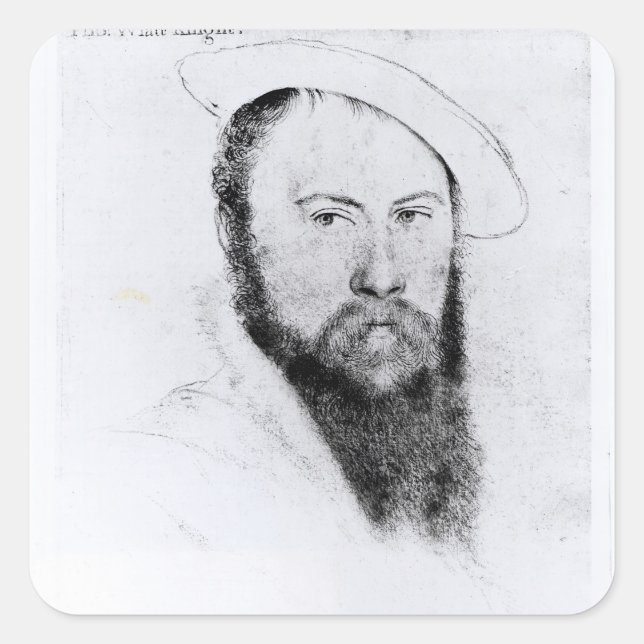 Portrait of Sir Thomas Wyatt the Younger Square Sticker (Front)