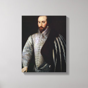 Portrait of Sir Walter Raleigh 1588 Canvas Print