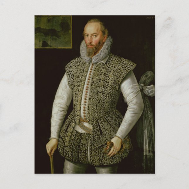 Portrait of Sir Walter Raleigh, 1598 Postcard (Front)