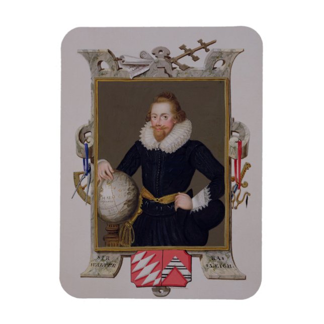 Portrait of Sir Walter Raleigh (c.1552-1618) from Magnet (Vertical)