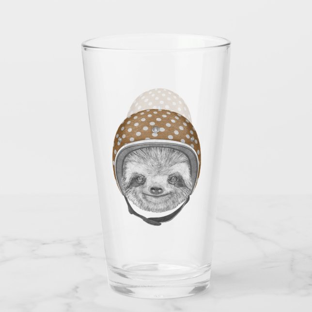 Portrait Of Sloth | Motorcycle Helmet Glass (Back)