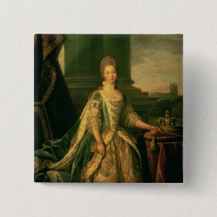 Portrait of Sophie Charlotte 2 Inch Square Button