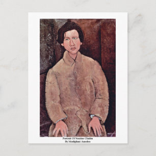 Portrait Of Soutine Chaiim By Modigliani Amedeo Postcard