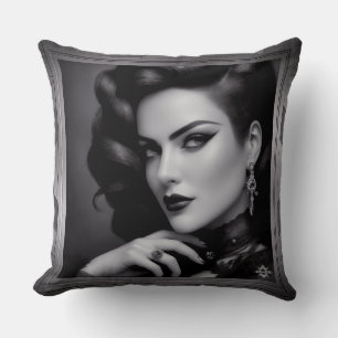 Portrait Of Spy Kalina Shepard by Xzendor7 Throw Pillow