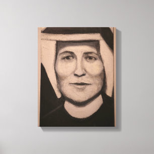 Portrait of St. Faustina Kowalska Canvas Print