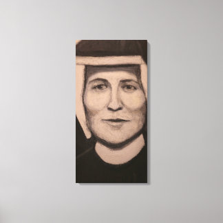 Portrait of St. Faustina Kowalska Canvas Print