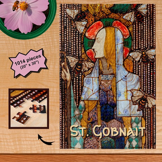 Portrait of St. Gobnait, Patron of Bees, Jigsaw Puzzle (Creator Uploaded)
