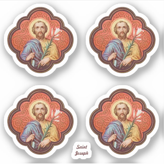 Portrait of St Joseph in an Octofoil (TF 02) - 4Up (Front)