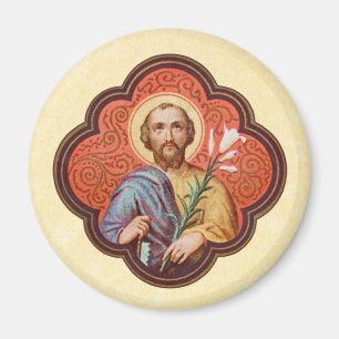 Portrait of St. Joseph in an Octofoil (TF 02) Magnet