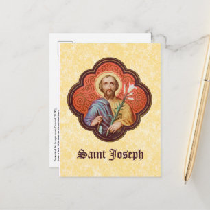 Portrait of St. Joseph in an Octofoil (TF 02) Postcard
