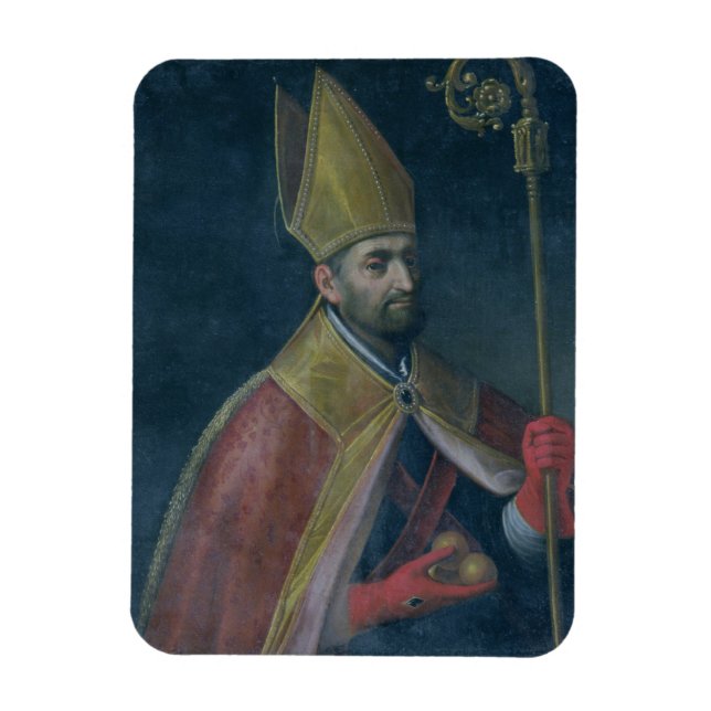 Portrait of St. Nicholas, 1700 (oil on canvas) Magnet (Vertical)